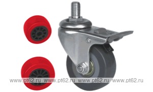 Колесо поворотное с болтом Lema BF3-PU-38-35-B3