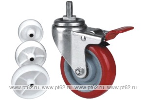 Колесо поворотное с болтом Lema ED3-TPA-75-90-B4