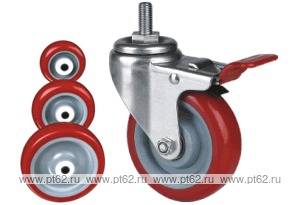 Колесо поворотное с болтом Lema ED3-TPU-75-80-B5