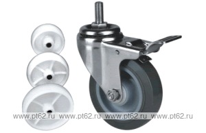 Колесо поворотное с болтом Lema EDS3-TPA-125-120-B4