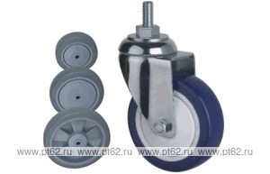 Колесо поворотное с болтом Lema EG3-TPE-100-90-7
