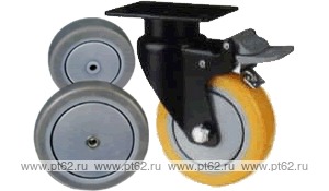 Колесо поворотное с площадкой Lema EH2-TPE-125-100-B7