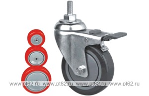 Колесо поворотное с болтом Lema EI3-TPU-75-90-B6