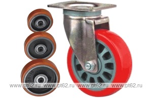 Колесо поворотное с площадкой Lema FC2-TPU-125-230-6I
