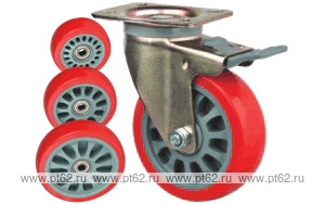 Колесо поворотное с площадкой Lema FC2-TPU-100-170-B6