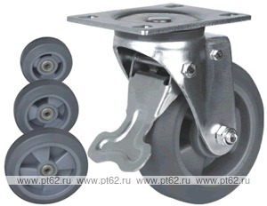 Колесо поворотное с площадкой Lema FH2-TPE-125-300-B6