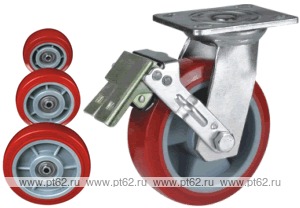 Колесо поворотное с площадкой Lema GC2-TPU-125-350-W6H